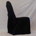 Banquet - Black Chair Cover with Attached Tie 