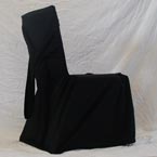Square Back Chair - Black Chair Cover 