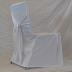 Square Back Chair - White Chair Cover 