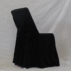  White Folding Chair - Black Chair Cover 