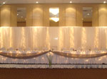 Head Table with Custom colour and Backdrop Bigamens